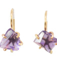 Amethyst Hook Earrings - 18ky Gold, 14k Yellow, Rose + White Gold
