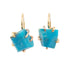Arizona Turquoise Hook Earrings - 18ky Gold, 14k Yellow, Rose + White Gold - KMJ Variance Objects Jewelry - Earrings