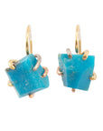 Arizona Turquoise Hook Earrings - 18ky Gold, 14k Yellow, Rose + White Gold