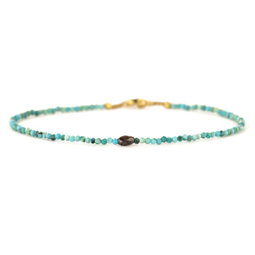 Turquoise + Diamond Bracelet - 18ky