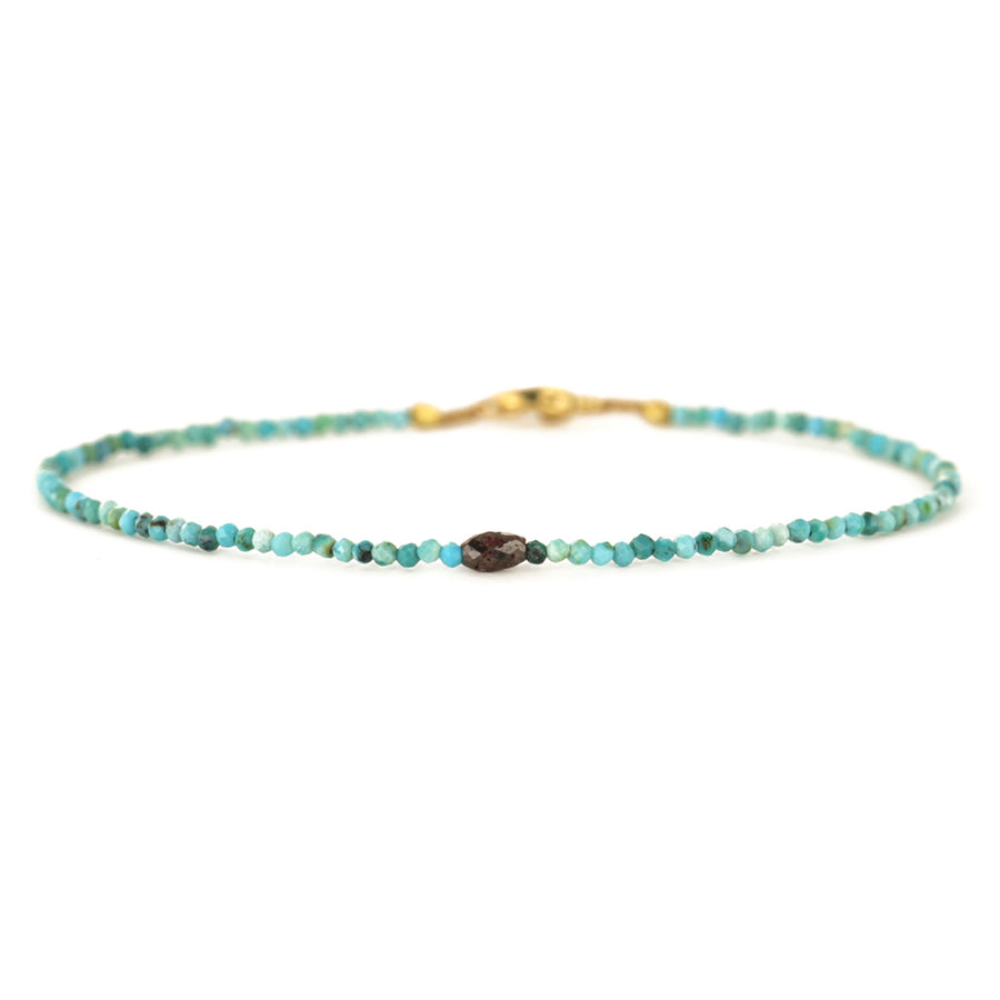 Turquoise + Diamond Bracelet - 18ky