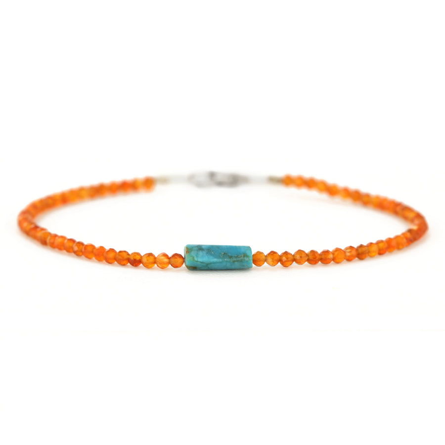 Carnelian + Turquoise Bracelet