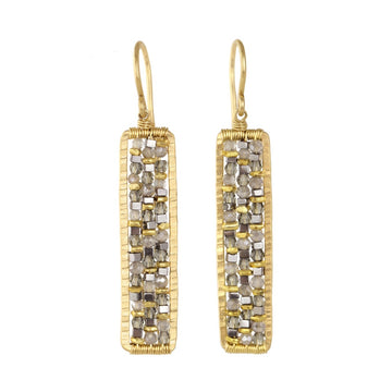 Rectangle Star Mix Earrings - Mixed Stone + 14k Gold Fill