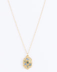 Lemon Drop Necklace - 14ky Gold, Sapphire, Peridot + Aquamarine