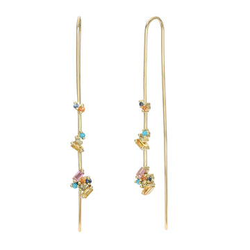 Motley Luxe Threaders - 18k Gold, Sapphires + Turquoise