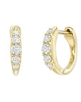 Diamond Mini Hoops - 18k Gold