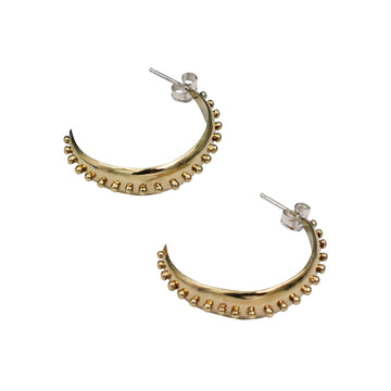 Granule Large Hoops - Brass