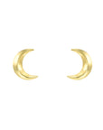 Moon Post Earrings - 18ky Gold