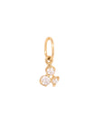 Tiny Diamond Trio Festival Charm - 18k Yellow Gold