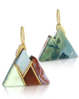 Two Sided Hava Ridge Intarsia Gold Mountain Charm