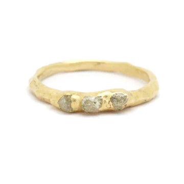 Mini Cobblestone Ring - 14ky + Diamond