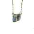 Cross Pollinate Pendant - Brass, Aquamarine, Tanzanite + Emerald - KMJ Emilie Shapiro Jewelry - Necklace