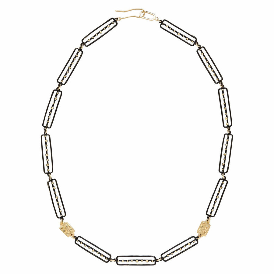 Dotted Link Necklace - Bronze