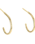 Miniest Hoop Earrings - 18k Gold, 22k Gold Dusted, Oxidized Silver