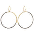 Turning Aspen Hoops 2.0 - 18ky Gold + Oxidized Silver - KMJ Kate Maller Jewelry Jewelry - Earrings