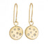 18k Gold Scattered Diamond Disc Earrings - 18ky Gold + Reclaimed Diamonds - KMJ Kate Maller Jewelry Jewelry - Earrings