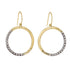Sunshine Hoops - 18ky, Oxidized Silver + VS Diamonds - KMJ Kate Maller Jewelry Jewelry - Earrings