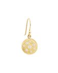 Stardust' Disc Hook Earrings - 18k Yellow Gold