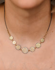 Dusted Statement Necklace - 22ky Gold, 18ky Gold + Oxidized Silver