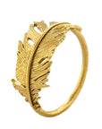 Wrapped Feather Ring - Sterling Silver - 22k Gold over Sterling Silver
