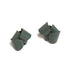 Small Asymmetrical Folded Studs - Evergreen - KMJ Ashley Buchanan Jewelry - Earrings