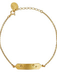 Sail into the Sunset Engraved I-D Bracelet - 22k Gold over Sterling Silver