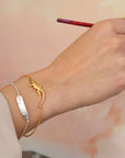 Sail into the Sunset Engraved I-D Bracelet - 22k Gold over Sterling Silver