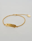 Sail into the Sunset Engraved I-D Bracelet - 22k Gold over Sterling Silver