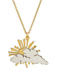 Rays of Hope Necklace - 22k Gold over Sterling Silver