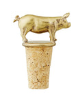 Pig Brass & Cork Bottle Stopper