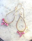 Isla Earrings - 14k Gold Fill + Pink Tourmaline