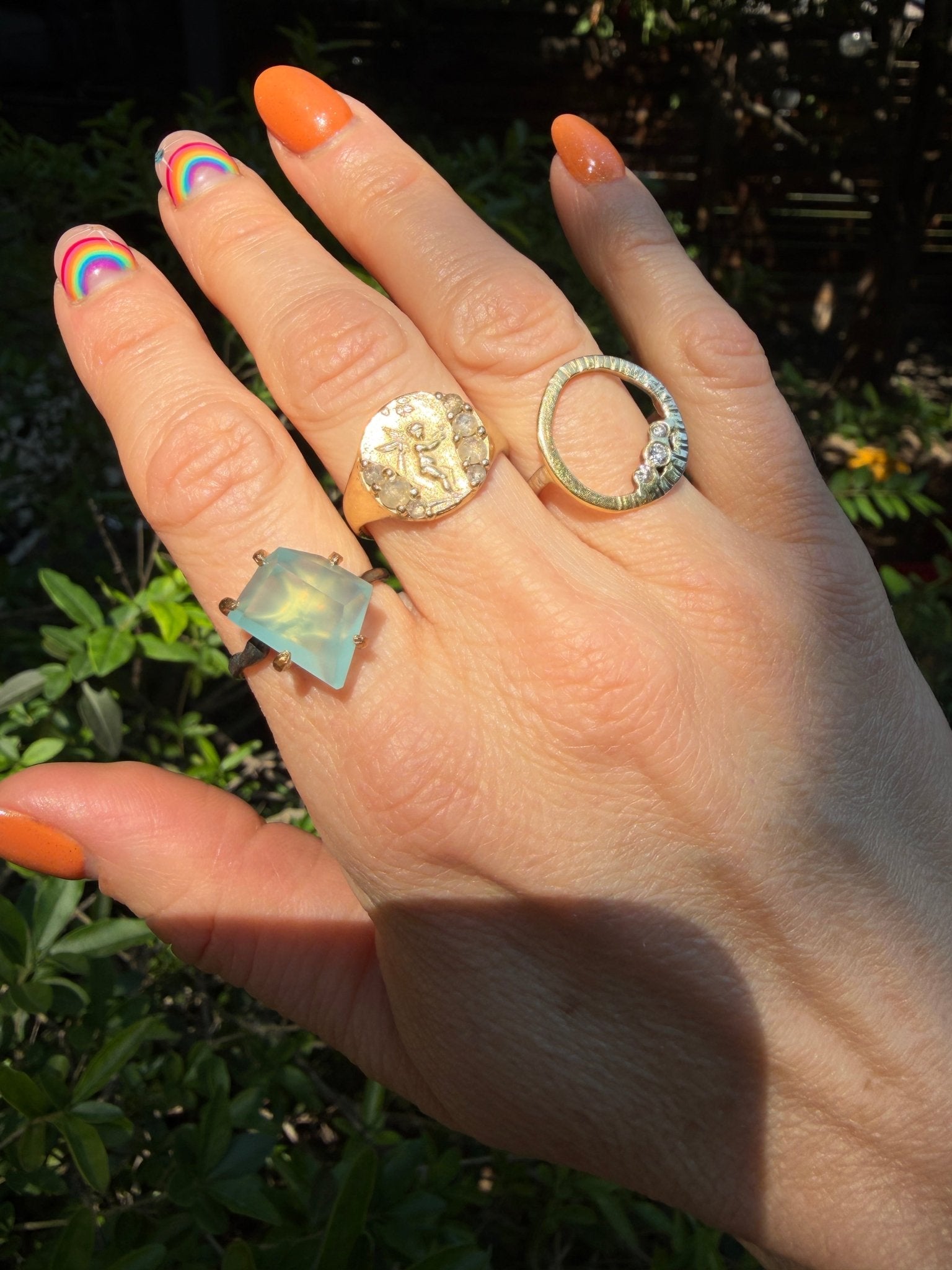 Kashmir Gem Silica Ring - 18ky Gold, 14k Yellow, Rose + White Gold - KMJ Variance Objects Jewelry - Rings