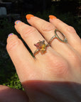 Bi-Color Tourmaline Ring - 18ky Gold, 14k Yellow, Rose + White Gold - KMJ Variance Objects Jewelry - Rings