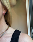 Ruby Hook Earrings - 18ky Gold, 14k Yellow, Rose + White Gold