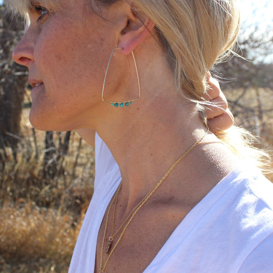 Leslie Earrings - 14k Gold-Fill + Black Spinel
