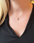 Charmed Peace Sign Necklace - 14k Gold