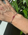 Watermelon Tourmaline + Medium Pink Tourmaline Beaded Bracelet