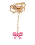 Iconic Bow Pendant - Pink