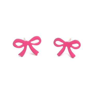 Iconic Bow Studs - Pink