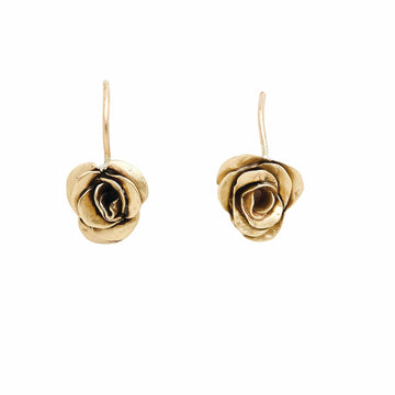 Petite Rose Earrings - Bronze