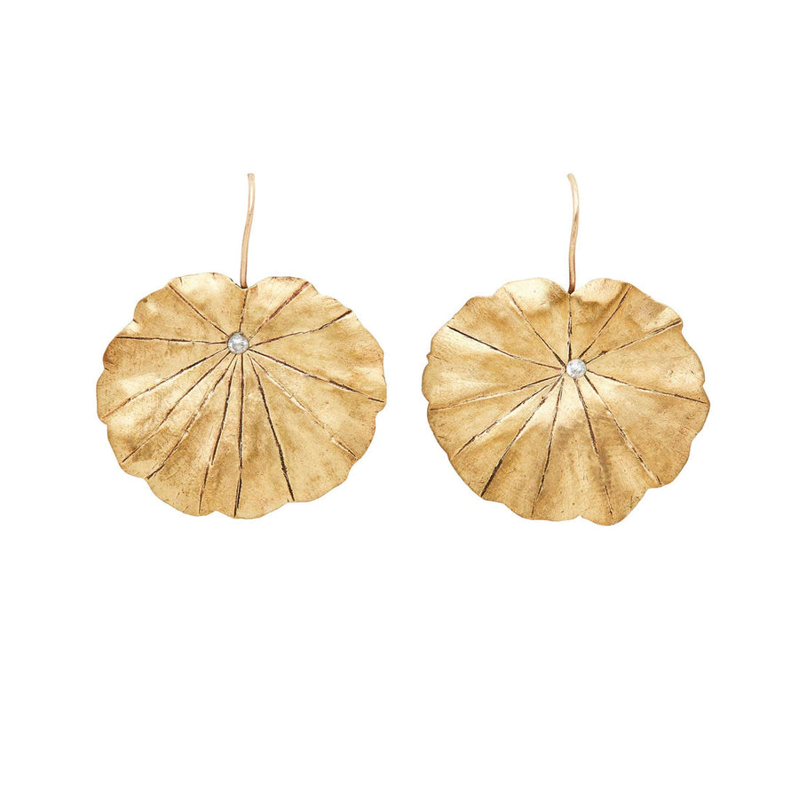 Pennywort Earrings - Gold-Fill + Bronze