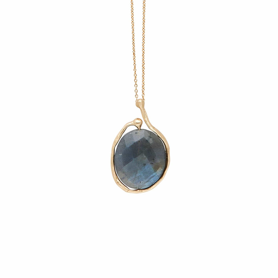 Saturn Bronze Labradorite Pendant Necklace