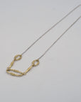 Granule Charm Necklace - Brass + Sterling Silver