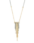 Mini Decidedly Deco Necklace - 22k/18k Gold, Oxidized Silver