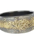 KMJ Staple Short Cigar Band - 22k Gold, Oxidized Silver