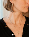 Mini Decidedly Deco Necklace - 22k/18k Gold, Oxidized Silver