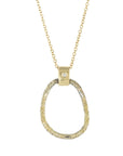 Small Dusted Carabiner Necklace - 22k/18k Gold, Oxidized Silver + VS Diamond