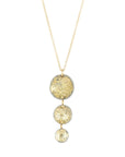 Blossom Drop Necklace on 14ky Gold Chain - 22k/14k Gold, Oxidized Silver - KMJ Kate Maller Jewelry Jewelry - Necklaces