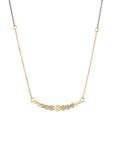Tiny Gold Dot Necklace - 22k/18k/14k Gold, Oxidized Silver + VS Diamond