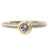 Legacy Diamond Ring - Salt + Pepper Brilliant Cut Diamond set in a 18ky Gold Smooth Bezel on a 14kpw Gold Band - KMJ Kate Maller Jewelry Jewelry - Bridal
